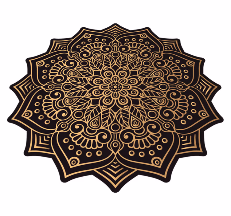Vinyl tapijt mandala ingewikkelde mandala overlay - TenStickers