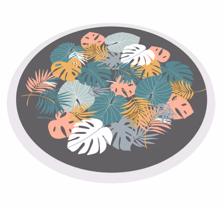 Vinyl tapijt Bloemen en planten Tropisch blad - TenStickers