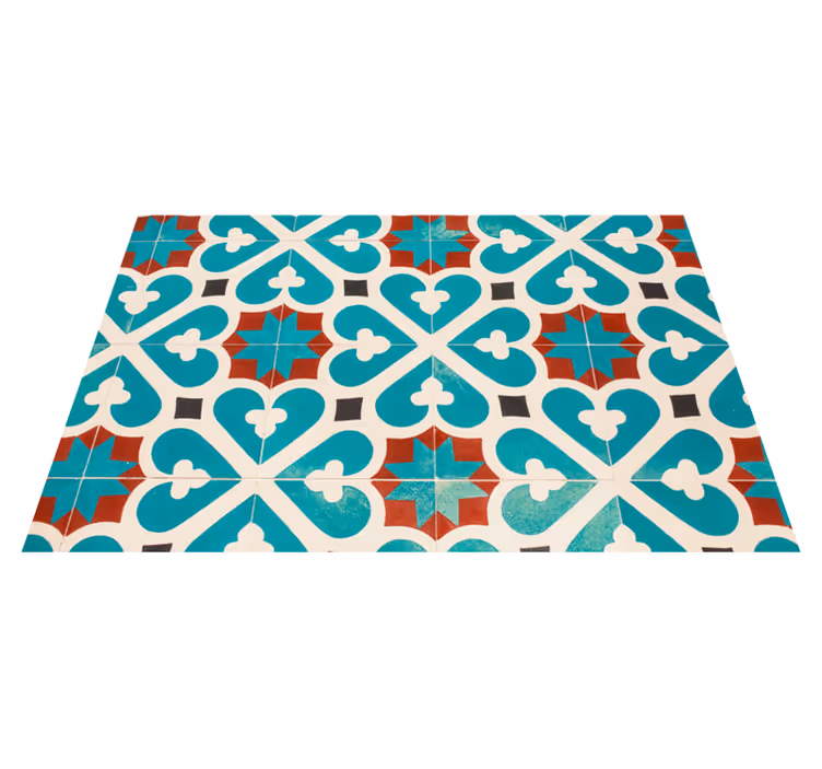 Moors tegelpatroon vinyl tapijt tegels - TenStickers