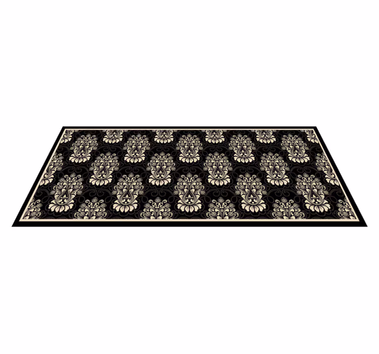 Barok bloemenpatroon vinyl tapijt antiek - TenStickers