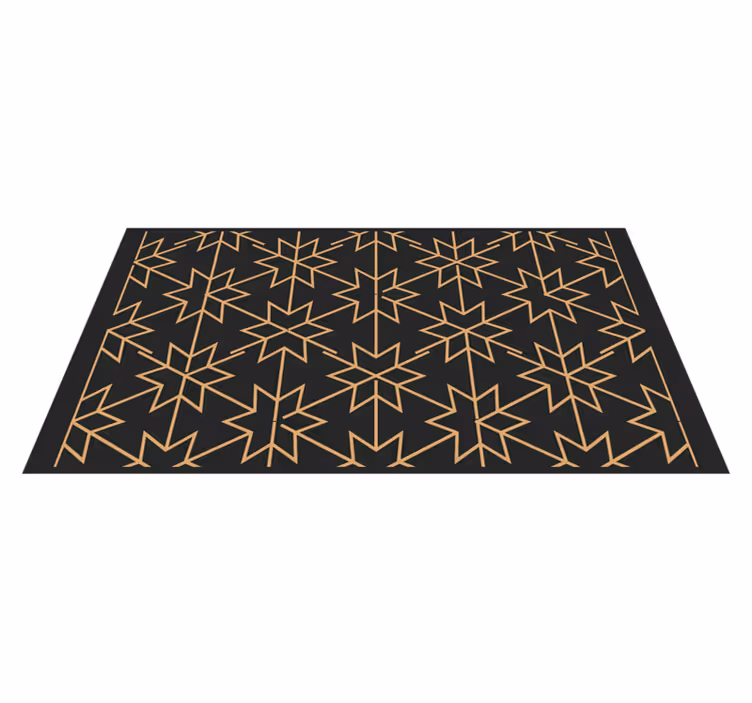 Geometrische steruitbarsting vinyl tapijt geometrisch - TenStickers