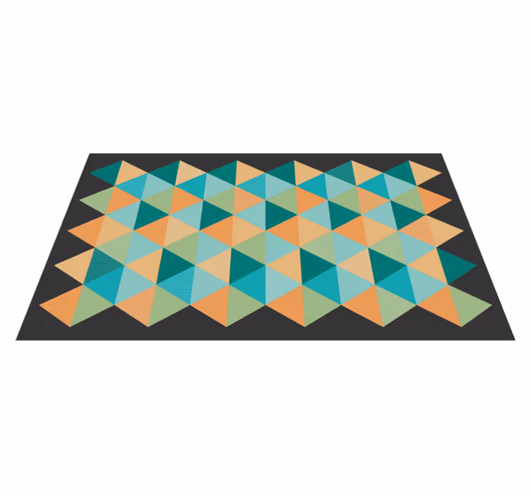 Geometrische patrooncompositie vinyl tapijt geometrisch - TenStickers