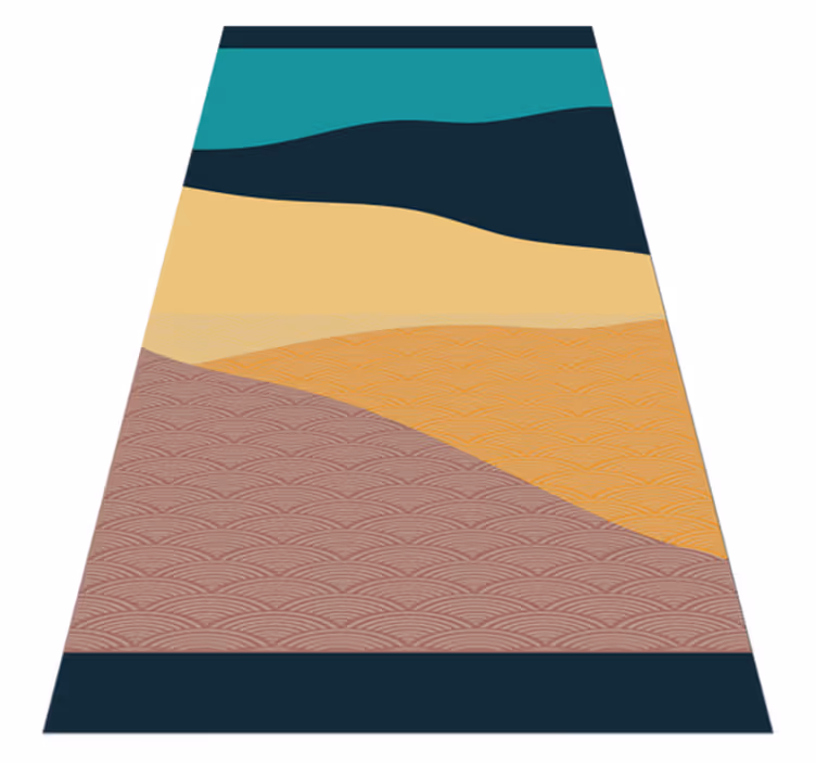 Abstracte golvende vormen vinyl tapijt geometrisch - TenStickers