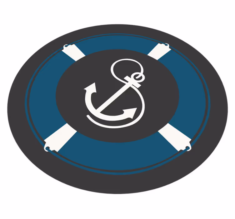 Nautisch ankermotief vinyl tapijt mozaïek - TenStickers
