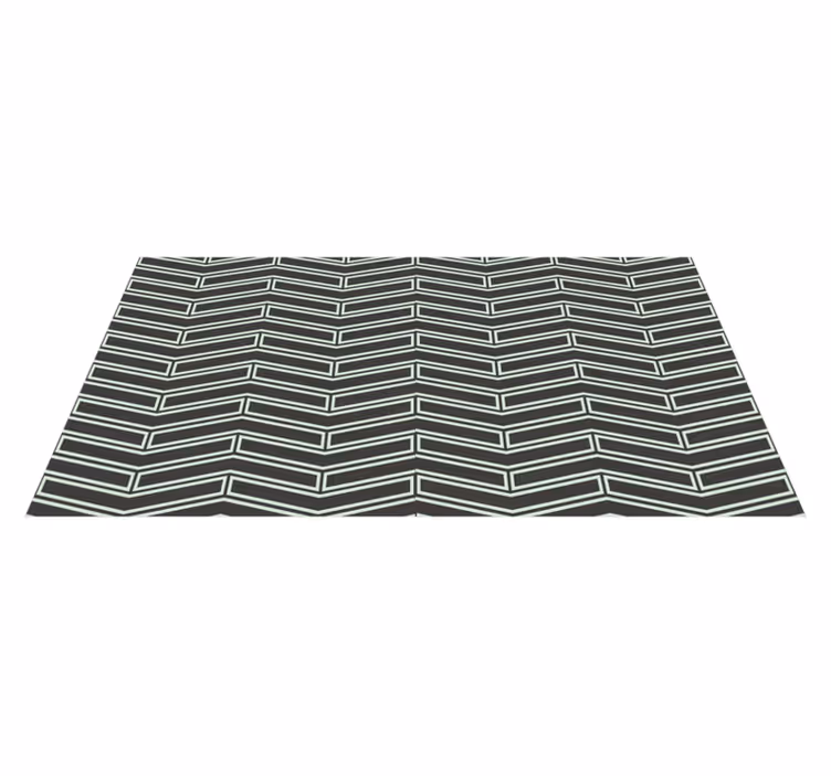 Chevron-lijnen vinyl tapijt geometrisch - TenStickers