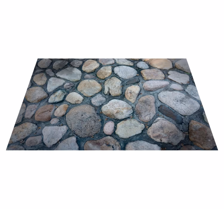 Kiezelstenen pad vinyl tapijt stenenstructuur - TenStickers