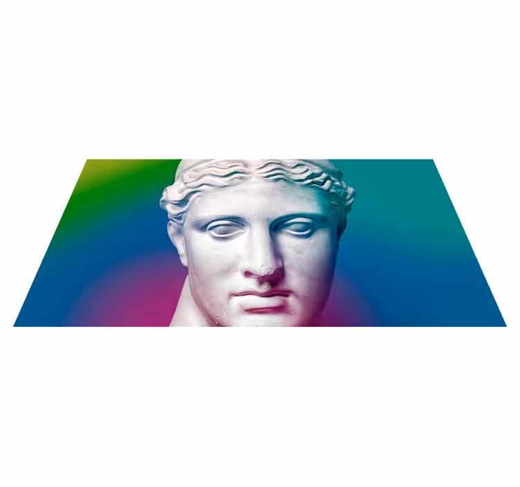 Sculpturale gradiënt vinyl tapijt minimalistisch - TenStickers