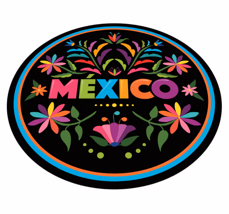 Mexicaanse folklore etnisch vinyl tapijt - TenStickers
