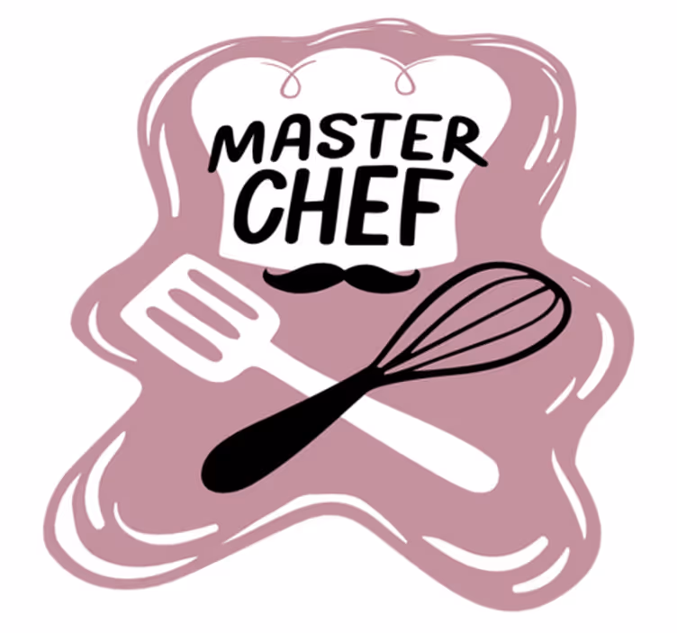 Meesterkok embleem vinyl vloerkleed keuken - TenStickers