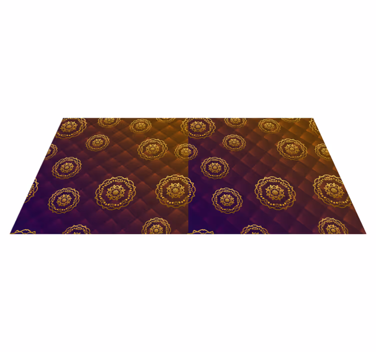 Vinyl tapijt mandala met mandala motief overlay - TenStickers