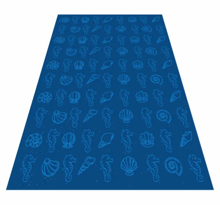 Illustratie van mariene motieven dieren vinyl tapijt - TenStickers