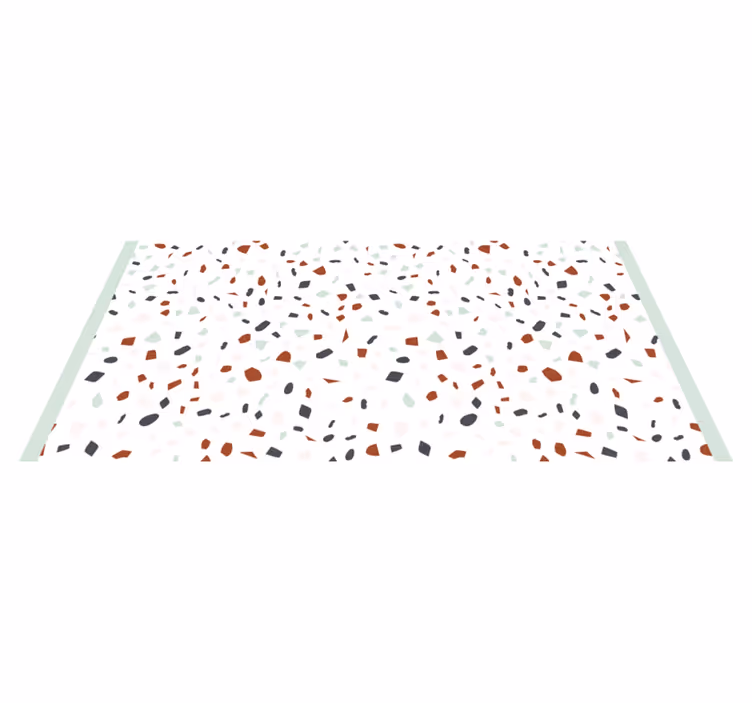 Abstracte terrazzo vinyl tapijt met textuur - TenStickers
