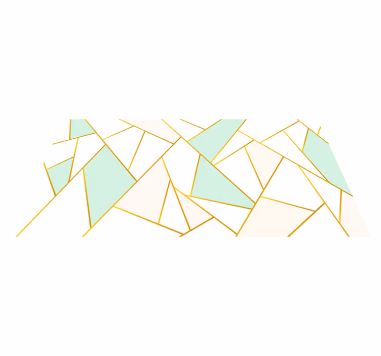 Hoekig pastelmozaïek vinyl tapijt geometrisch - TenStickers