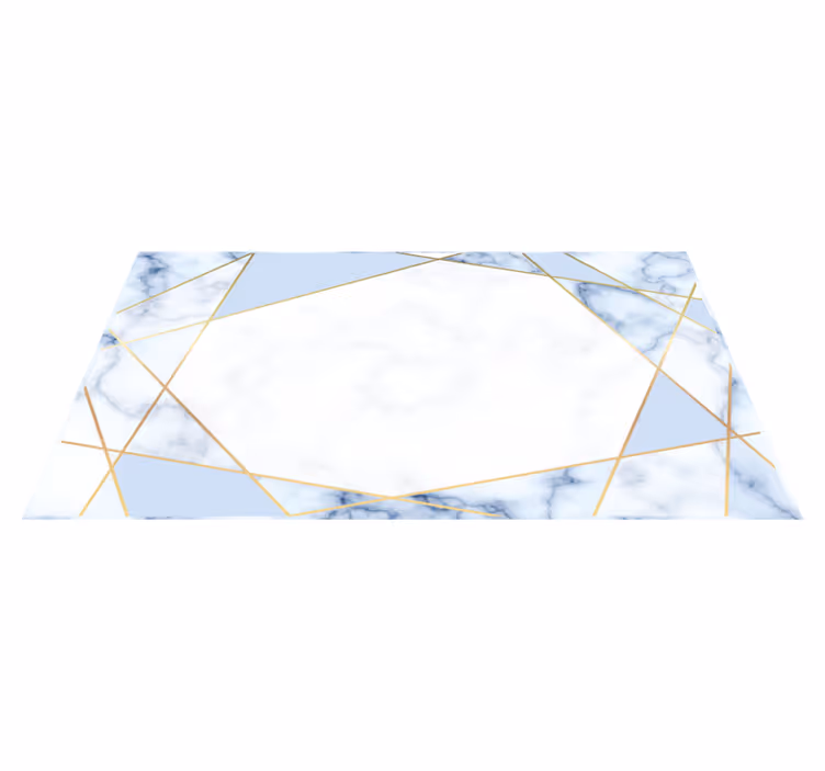 Marmer geometrie marmeren vinyl tapijt - TenStickers