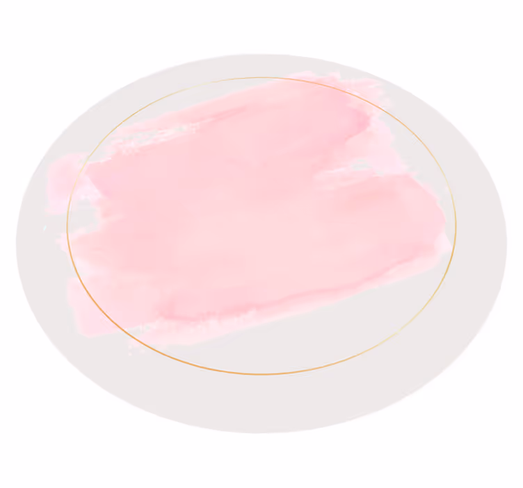 Abstracte botanische vinyl vloerkleed rond - TenStickers
