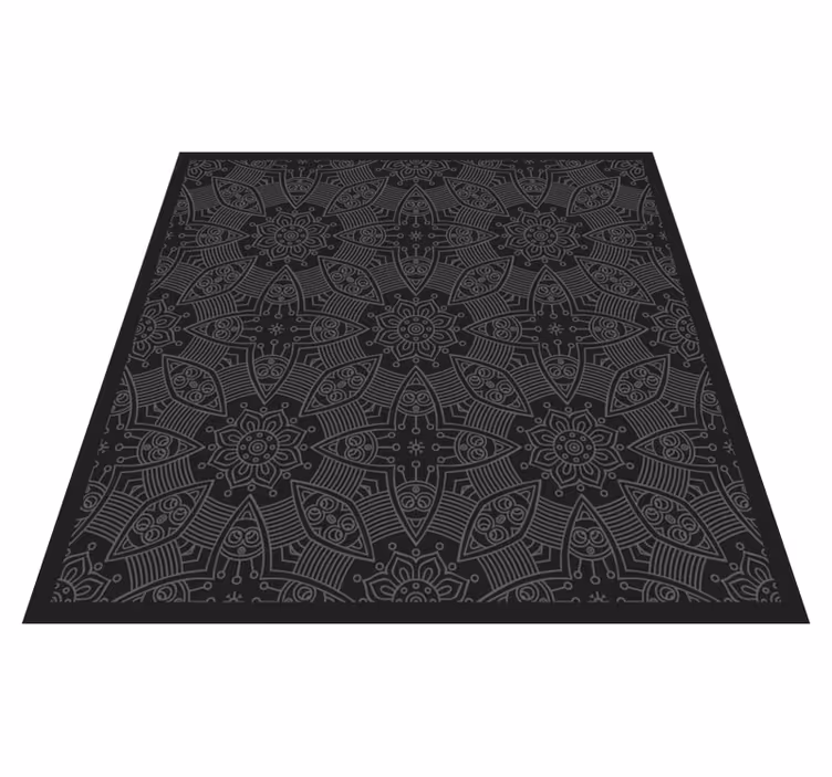 Ingewikkelde mandalapatronen vinyl tapijt mandala - TenStickers