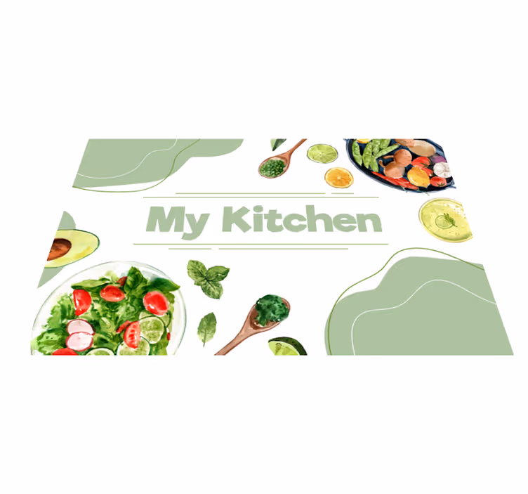 Mijn keukenplak vinyl vloerkleed keuken - TenStickers