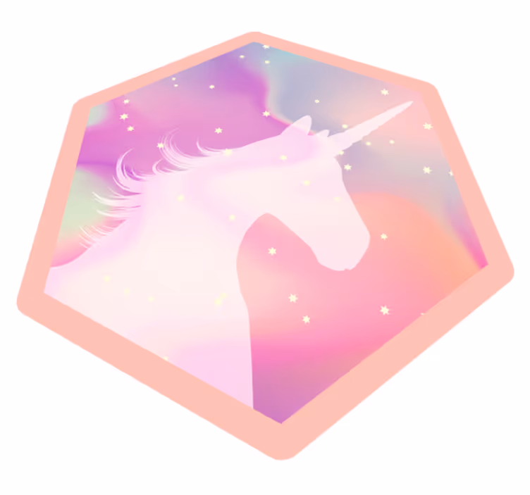 Vinyl tapijt baby mythische eenhoorn - TenStickers