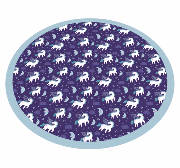 Ijsbeer cirkel vinyl tapijt voor meer kinderen - TenStickers
