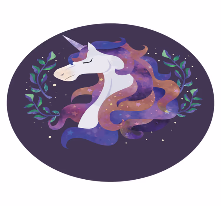 Mystieke eenhoorn vinyl tapijt voor meer kinderen - TenStickers