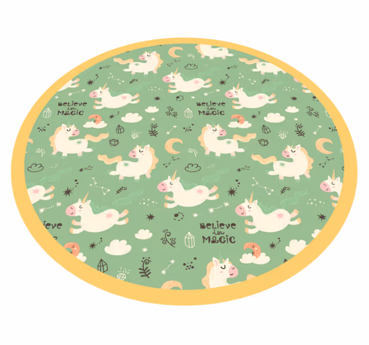 Magische eenhoorns vinyl tapijt kind - TenStickers