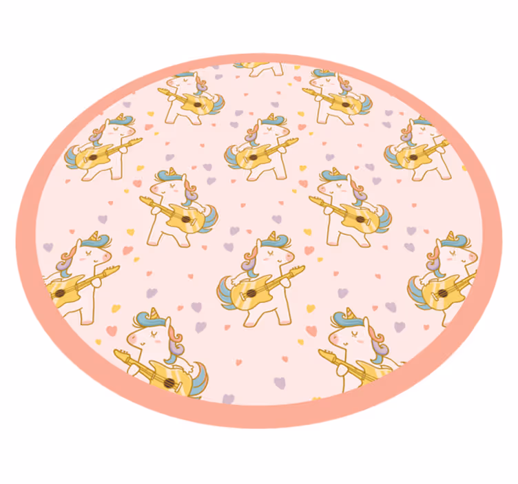 Eenhoorn danscirkel vinyl tapijt kind - TenStickers
