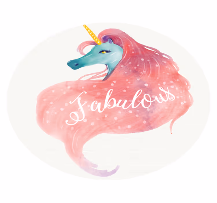 Fantastische eenhoorn vinyl tapijt baby - TenStickers