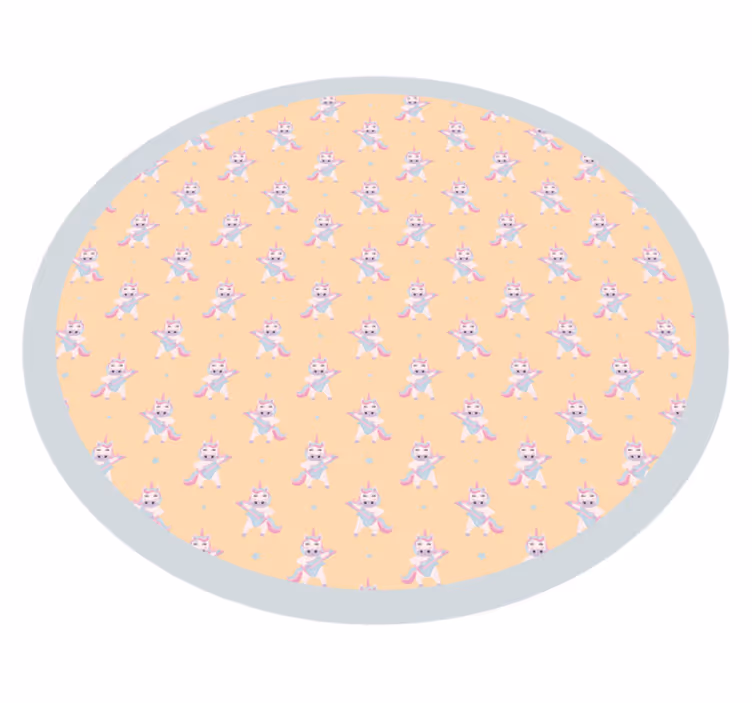 Konijntje rondel vinyl tapijt baby - TenStickers