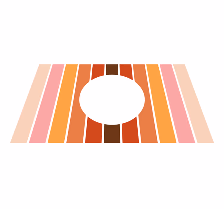 Geometrisch strepenontwerp vinyl tapijt met strepen - TenStickers