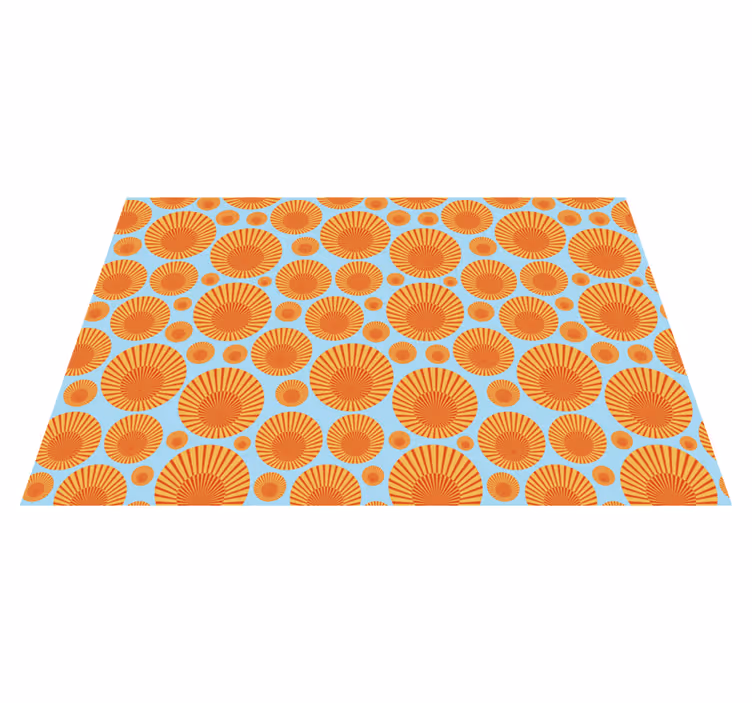 Geometrische zonnestraal vinyl tapijt geometrisch - TenStickers