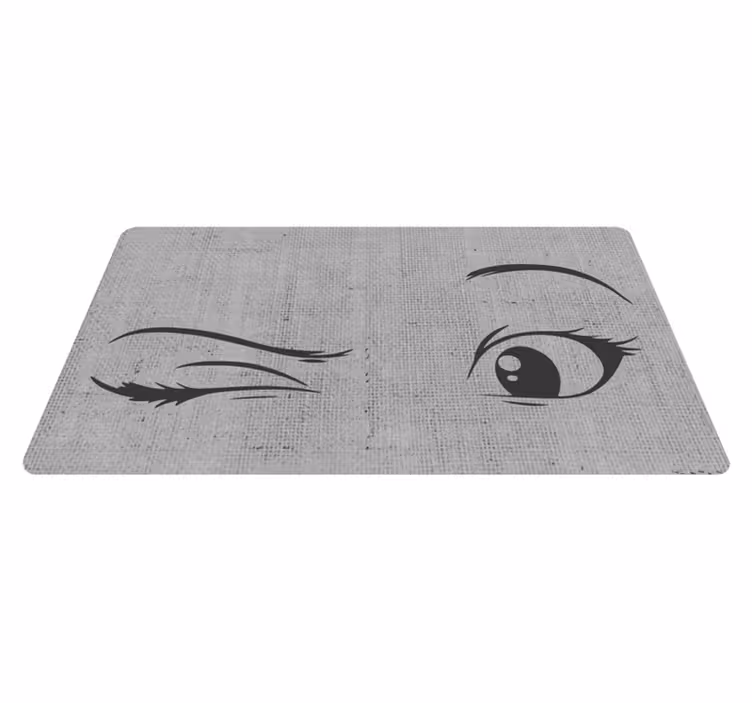 Artistieke eyeliner schets vinyl tapijt tiener - TenStickers