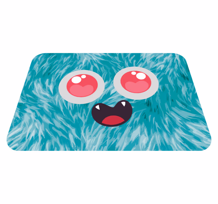 Monsterlijk gezicht vinyl tapijt voor meer kinderen - TenStickers