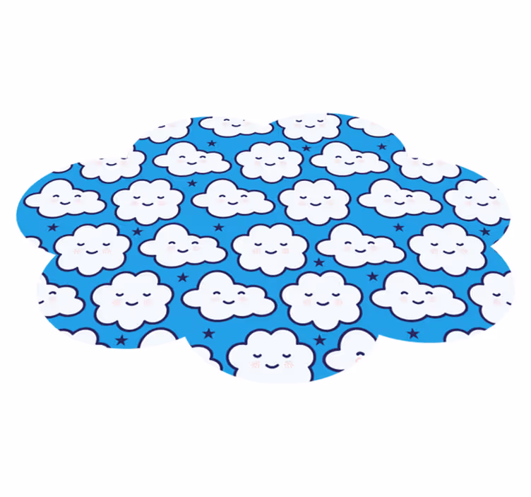 Bewolkt droomlandschap vinyl tapijt baby - TenStickers