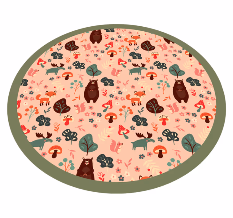 Boswezens vinyl tapijt voor meer kinderen - TenStickers