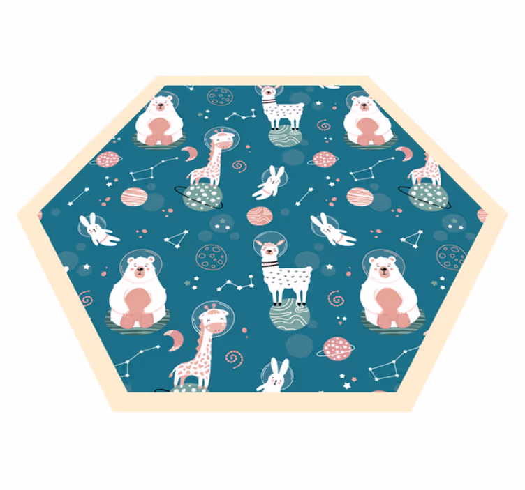 Grillige kinderkamerbeelden vinyl tapijt voor meer kinderen - TenStickers