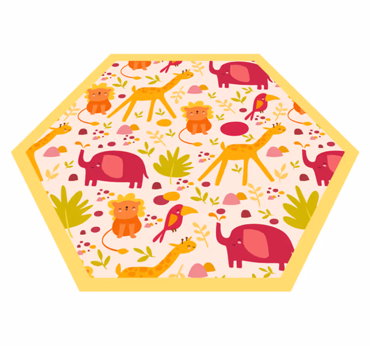 Vinyl tapijt Afrikaanse wilde dieren - TenStickers