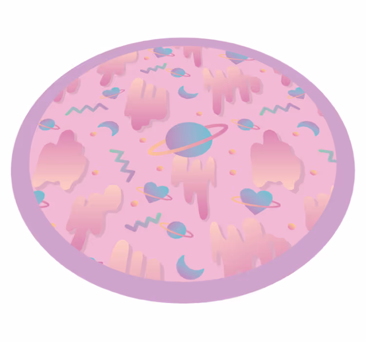 Planetaire speeltijd vinyl tapijt baby - TenStickers
