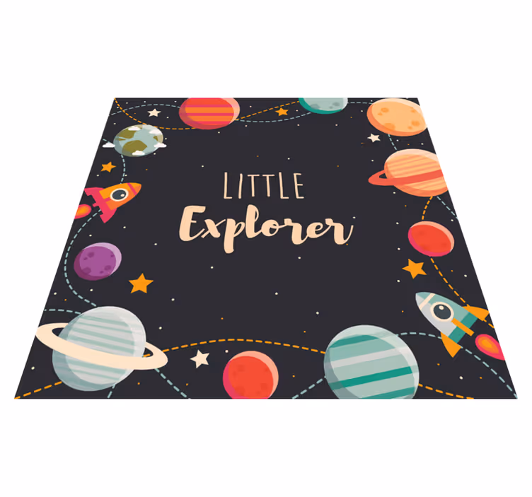 Kleine ontdekkingsreiziger vinyl tapijt voor meer kinderen - TenStickers