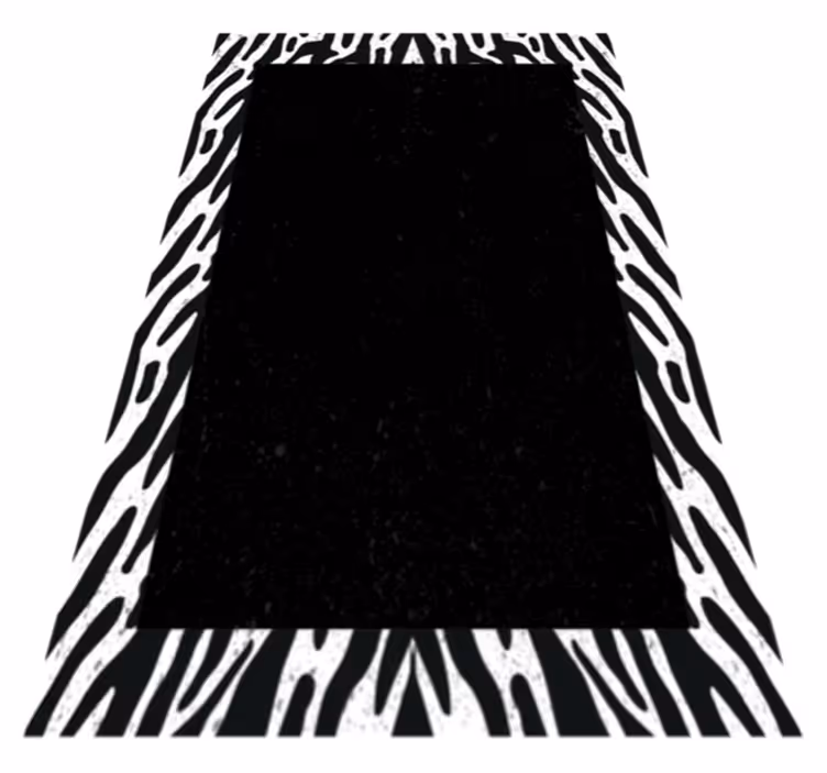 Monochrome zebra vinyl tapijt dierenprint - TenStickers