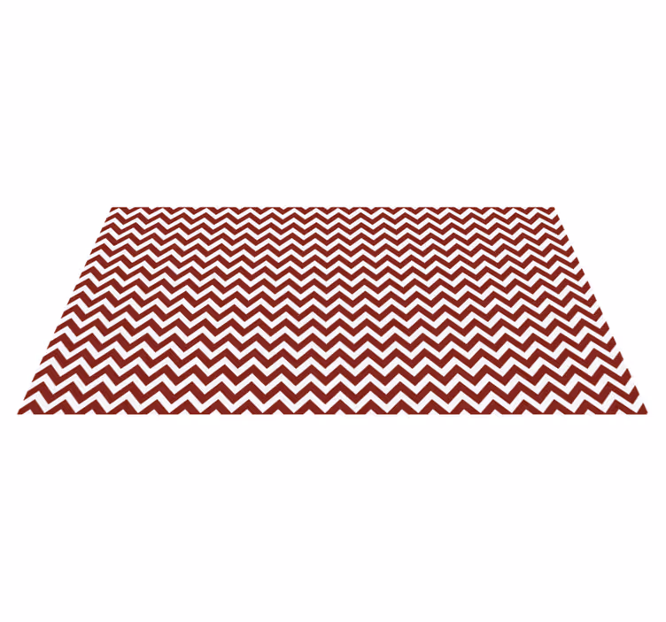 Rode chevronstijl vinyl tapijt geometrisch - TenStickers