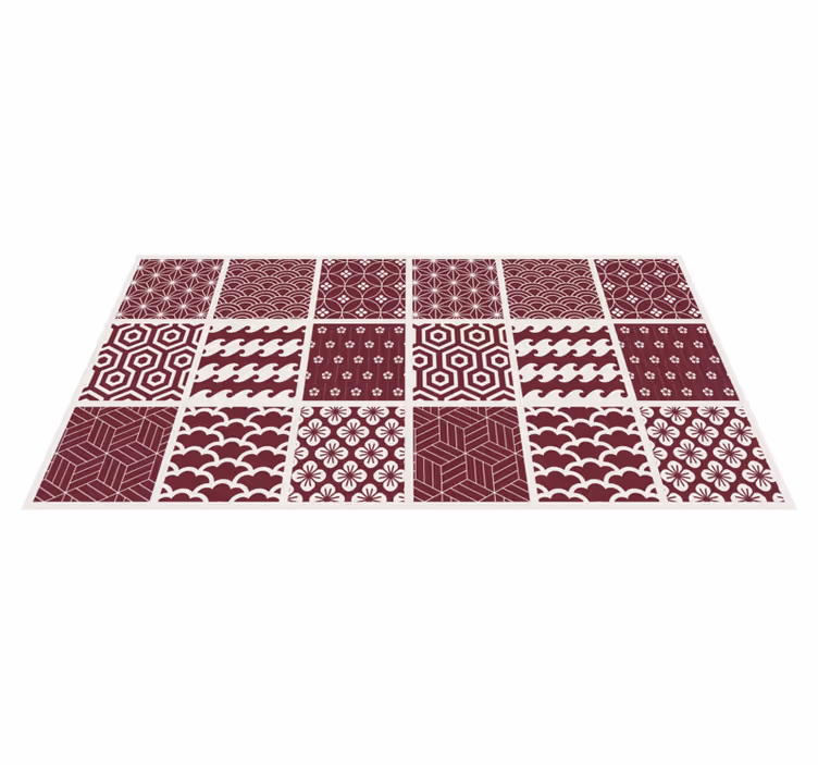 Patroon tegelwerk vinyl tapijt mozaïek - TenStickers