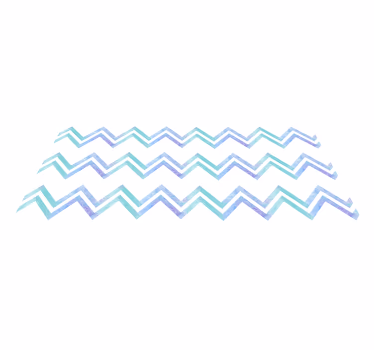 Harmonie met zigzagpatroon vinyl tapijt geometrisch - TenStickers