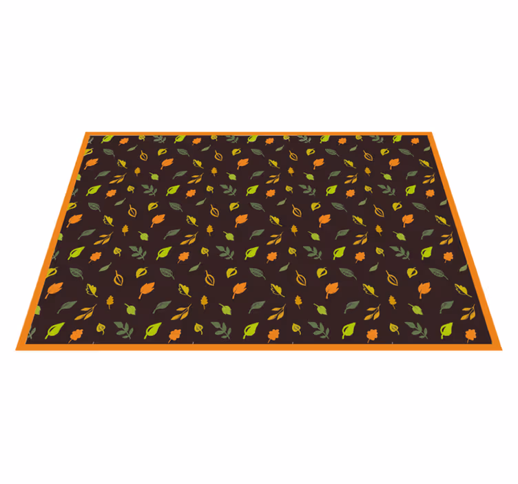 Herfstbladeren patroon vinyl tapijt bloemen en planten - TenStickers