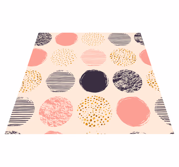 Stippenensemble vinyl tapijt geometrisch - TenStickers