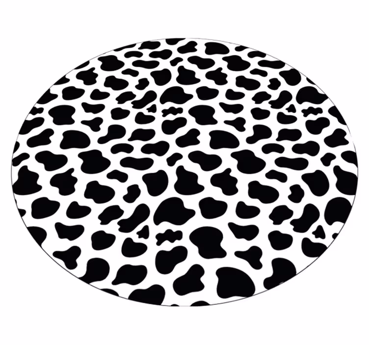 Koeienhuid cirkelvormig patroon vinyl tapijt dierenprint - TenStickers
