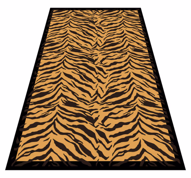 Tijgerstreeppatroon vinyl tapijt dierenprint - TenStickers