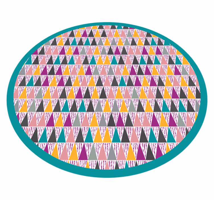 Driehoekige patronen vinyl tapijt geometrisch - TenStickers