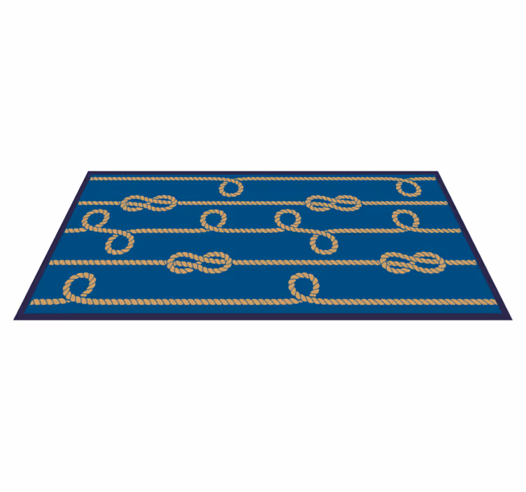 Nautisch knopenpatroon vinyl tapijt met textuur - TenStickers