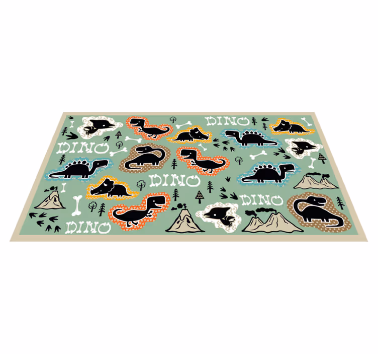 Dinosaurus speeltuin vinyl tapijt voor meer kinderen - TenStickers