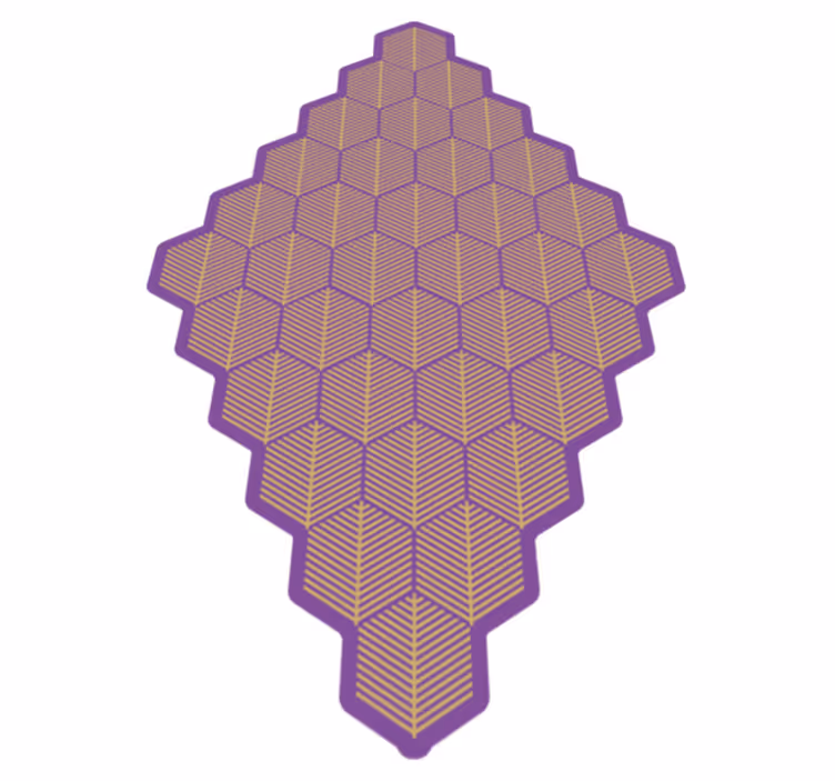 Geometrische paarse zeshoeken vinyl tapijt geometrisch - TenStickers